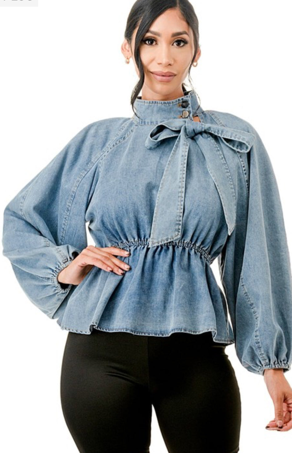 Denim Peplum