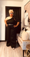Load image into Gallery viewer, One Shoulder Jumpsuit With Petal Detail
