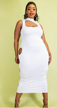 Load image into Gallery viewer, White Cutout Bodycon Dress

