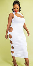 Load image into Gallery viewer, White Cutout Bodycon Dress
