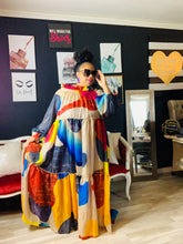 Load image into Gallery viewer, Colorful Peasant Dress
