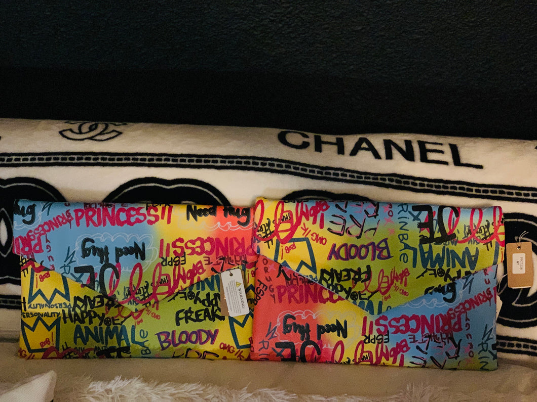 Graffiti Envelope Clutch