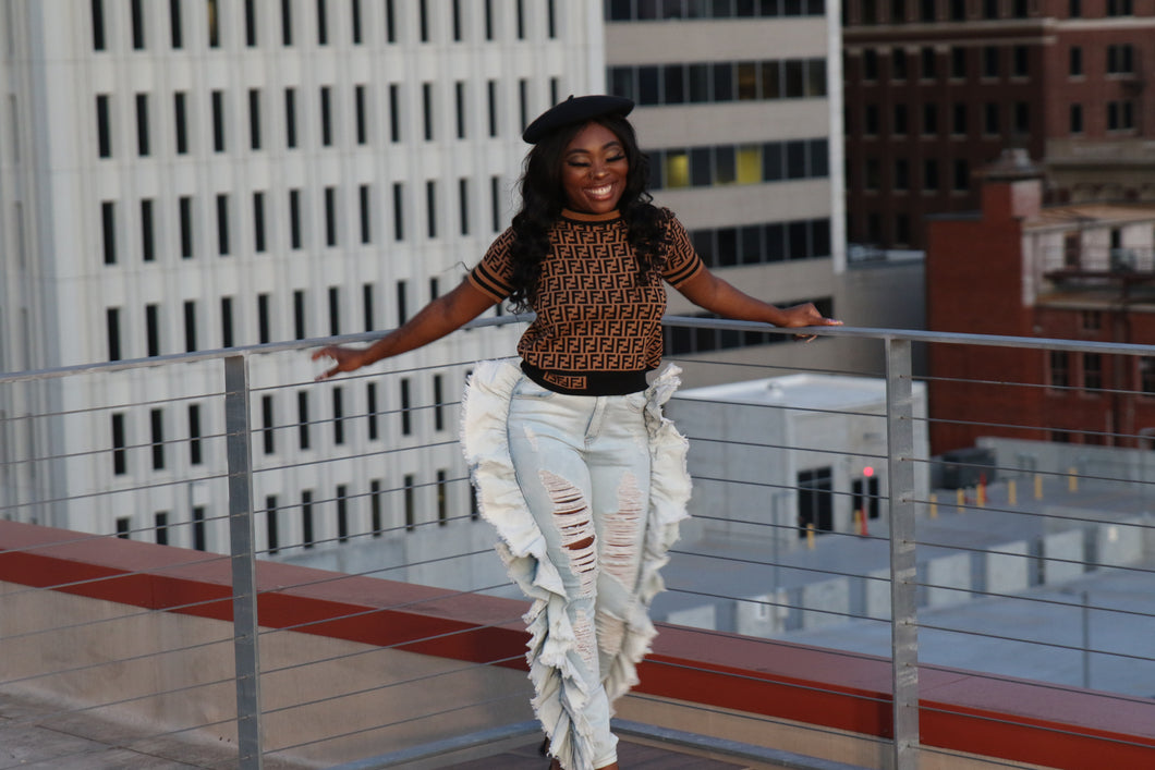 Ruffle Jeans