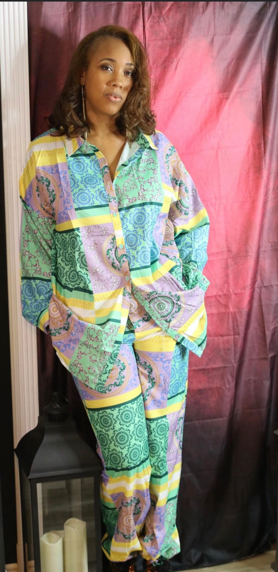 Paisley 2 Piece Sleepwear Inspired Pant Set
