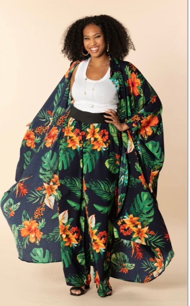 Vacay Two Piece Duster Pant Set