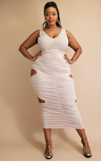 Cut It Out Fitted Dress