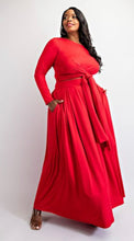 Load image into Gallery viewer, Long Sleeve Wrap Top and Maxi Skirt Set
